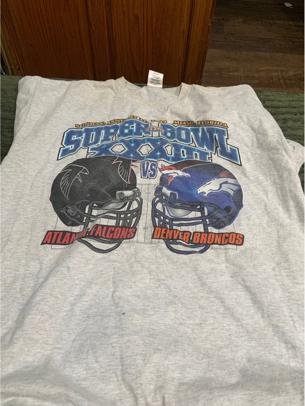 Super Bowl XXXIII Miami Falcons vs Denver Broncos T-shirt